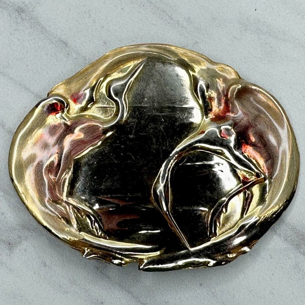 Charmant Belts Vintage Gold Birds Cranes Cinch Belt Buckle ✨